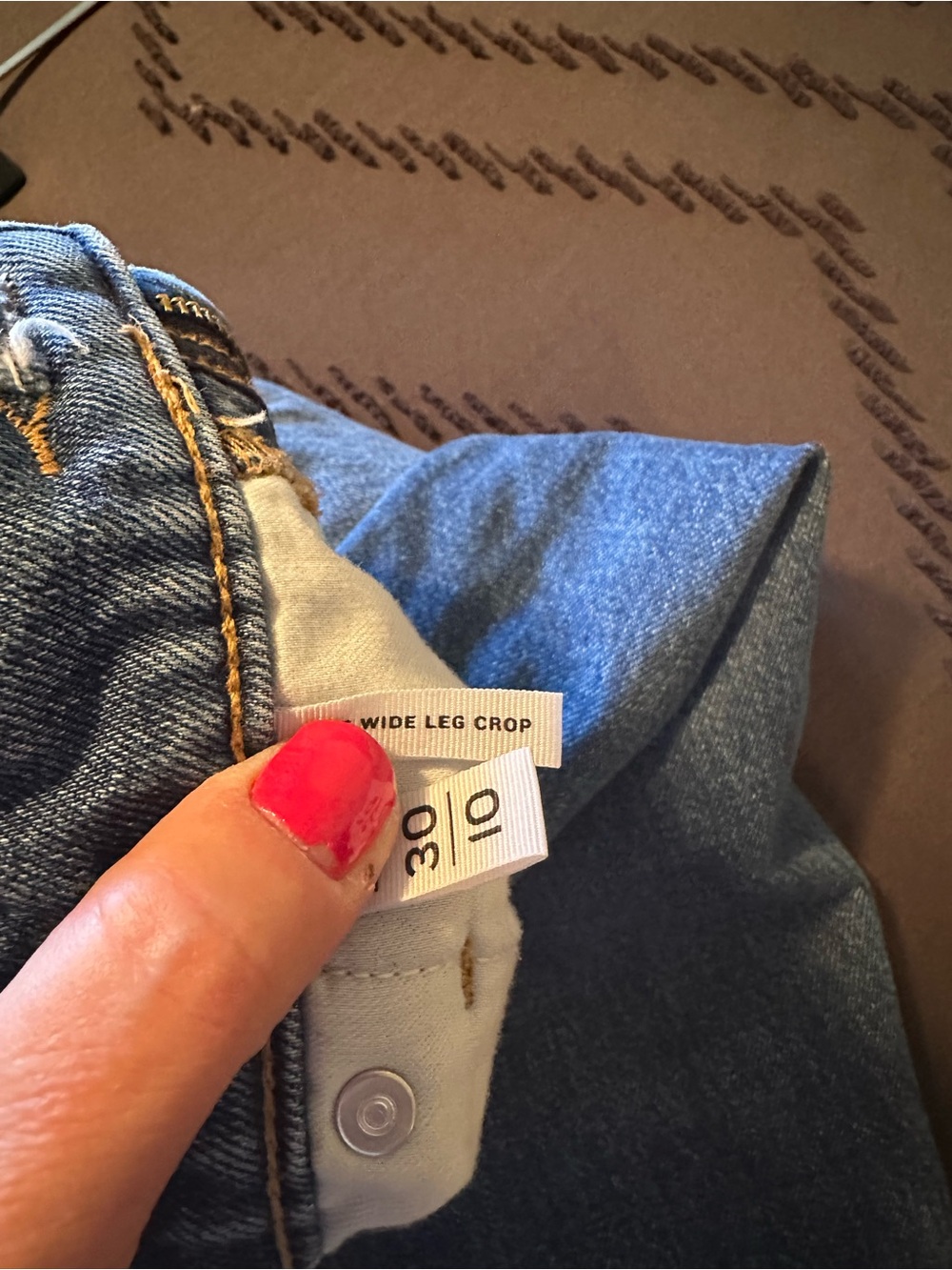 LOFT denim jeans in medium blue with embellished accents - Picture 5 of 5